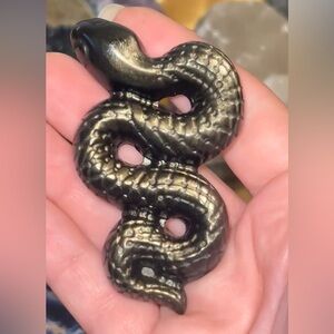 Golden Sheen Obsidian Snake